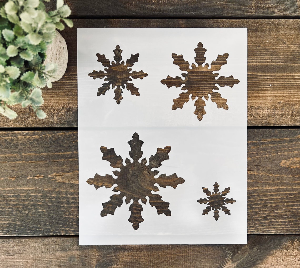 Stencil Reusable Snowflake Stencil Snowflake Stencil Winter - Etsy