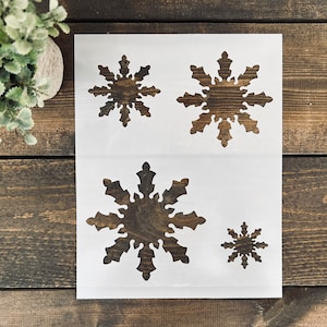 Stencil, Reusable Snowflake Stencil, Snowflake Stencil, Winter Stencil, Christmas Stencil, Holiday Stencil, Snow Stencil, DIY Snowflake