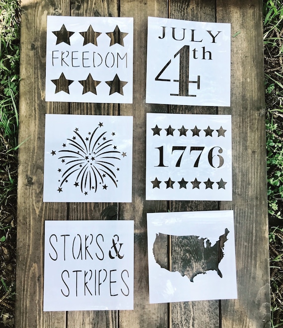 4th of July Stencil Forth of July Stencils Summer Time | Etsy