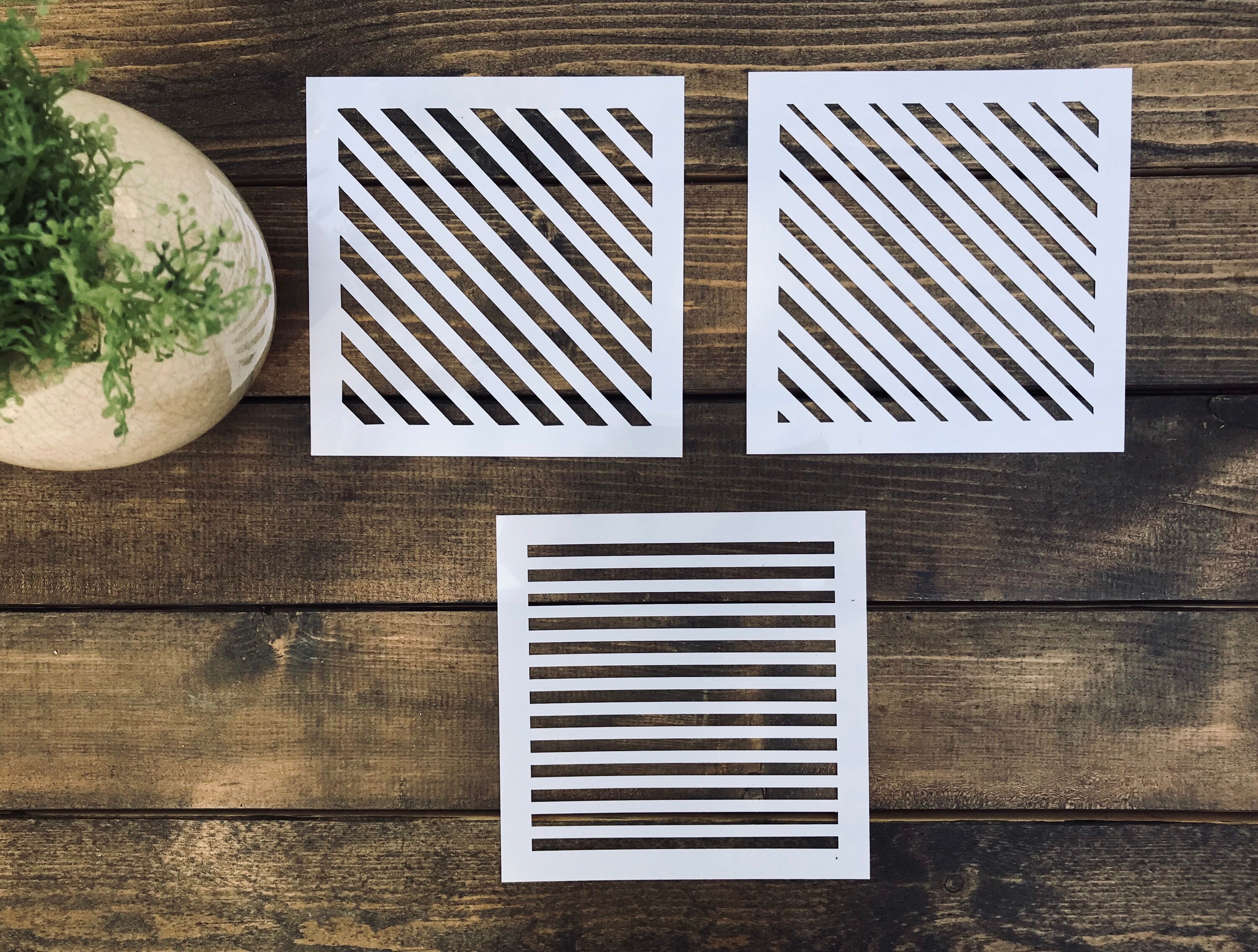 Stencil Stripes Stencil Bundle Straight Line Stencil Etsy