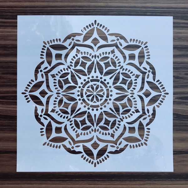 Karma Mandala Stencil | Reusable Home Decor, DIY Craft