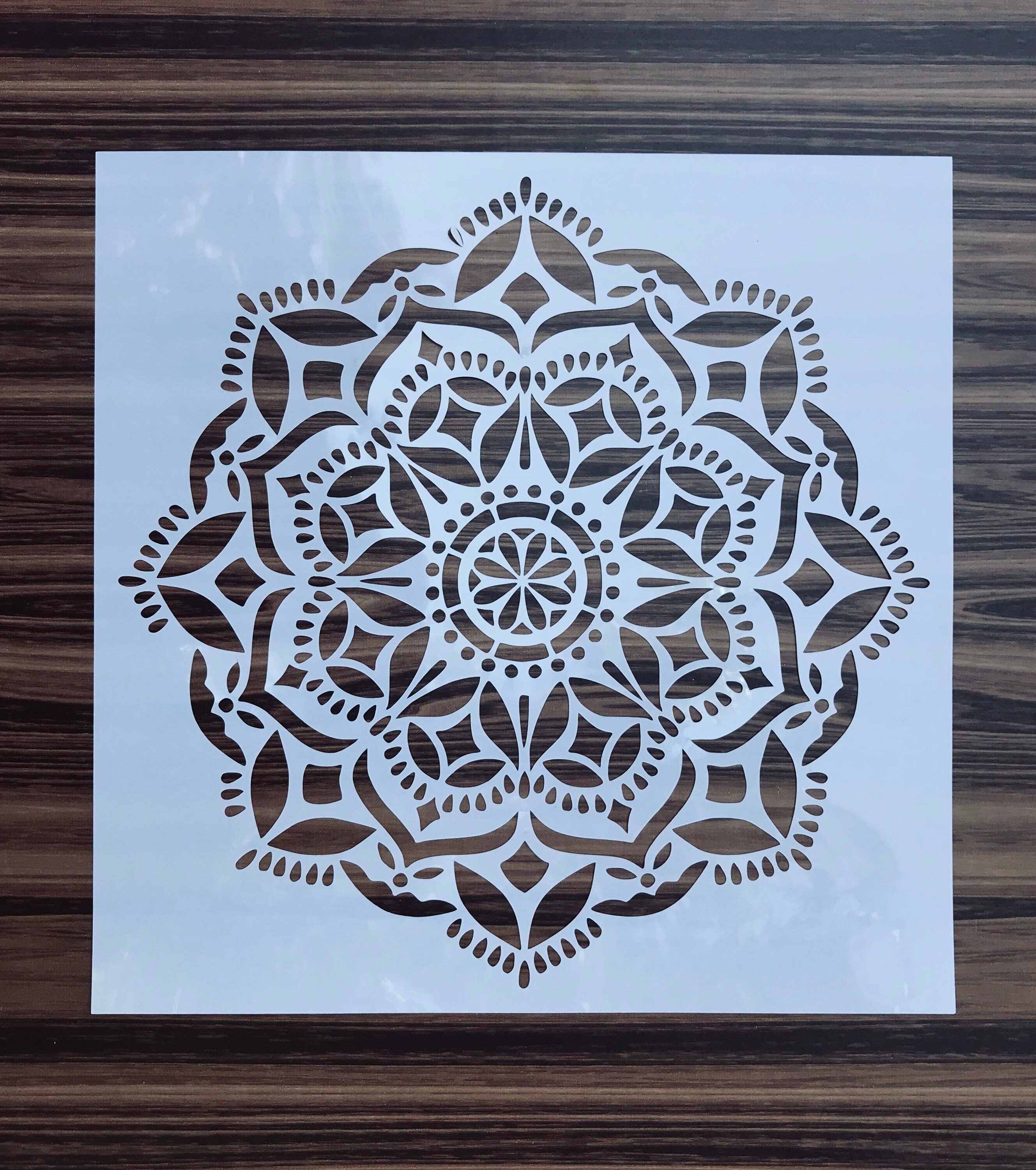 BOHO Stencils Mandala Heart Stencil for Painting on Wood, Canvas