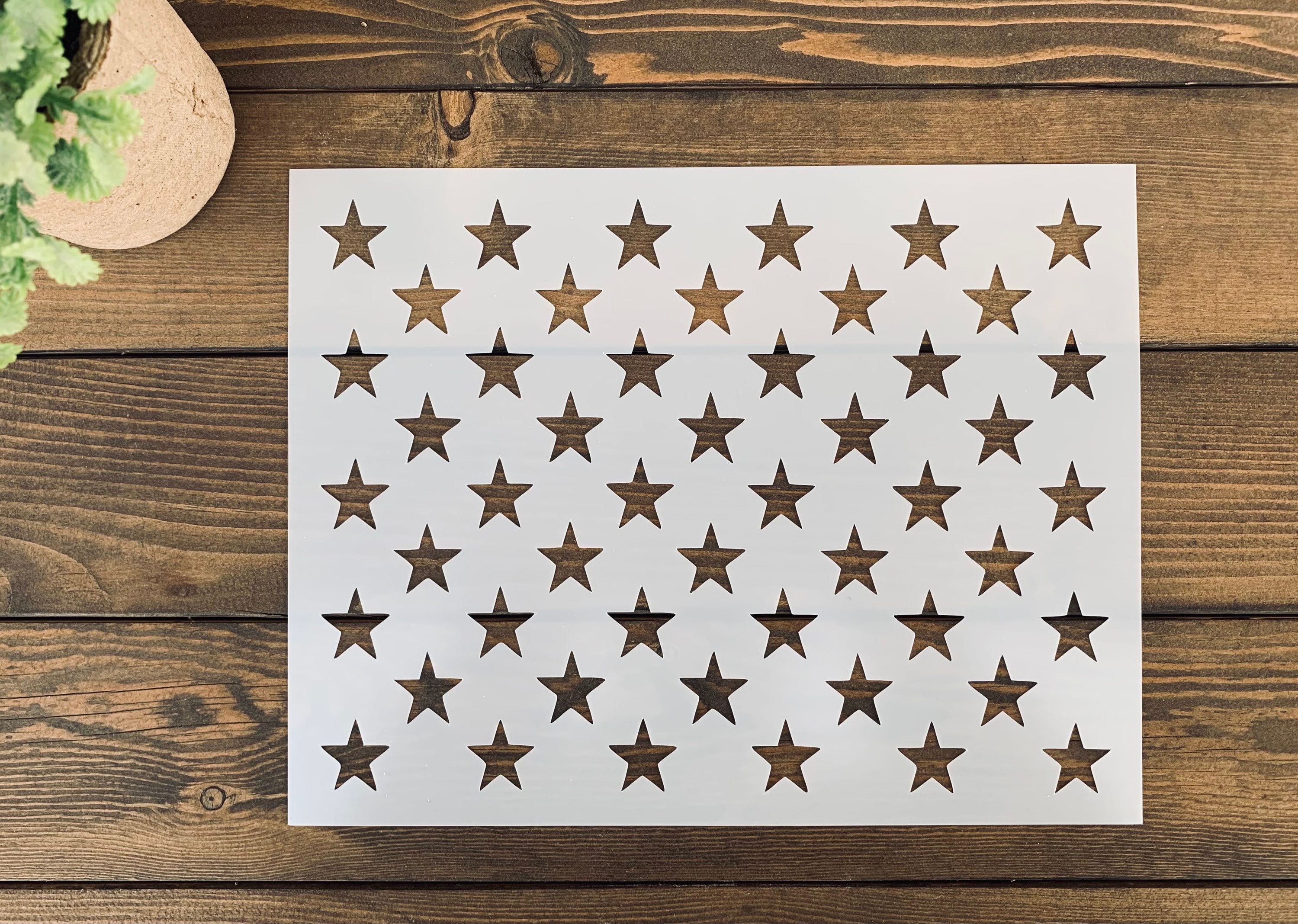 50 Stars Stencil, Stars Stencil, Flag Stars Stencil, Star Stencil