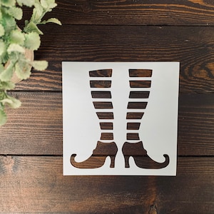 Stencil, Witch Shoes Stencil, Witch Stencil, Halloween Stencil, Stencil, Scary Stencils, Stencil For Painting, Stencil For Wood,