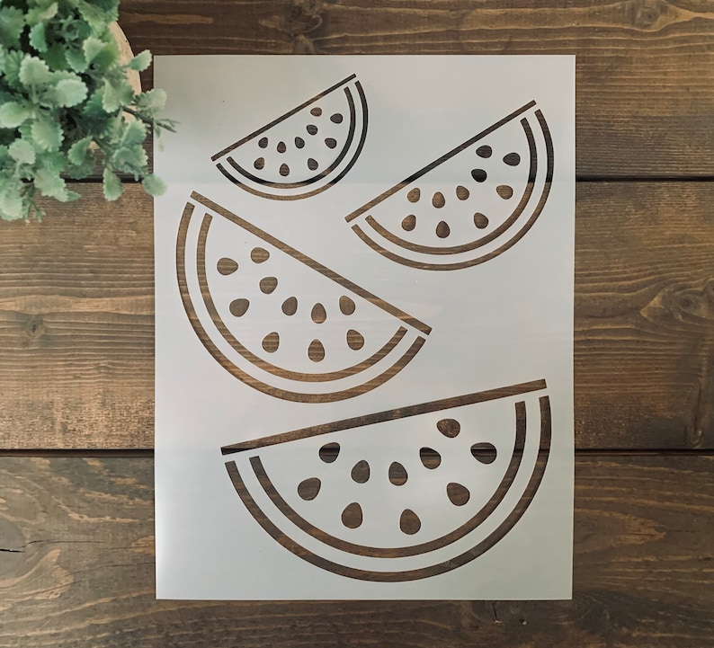 Stencil Reusable Watermelon Stencil Sheet Summer Stencil Etsy