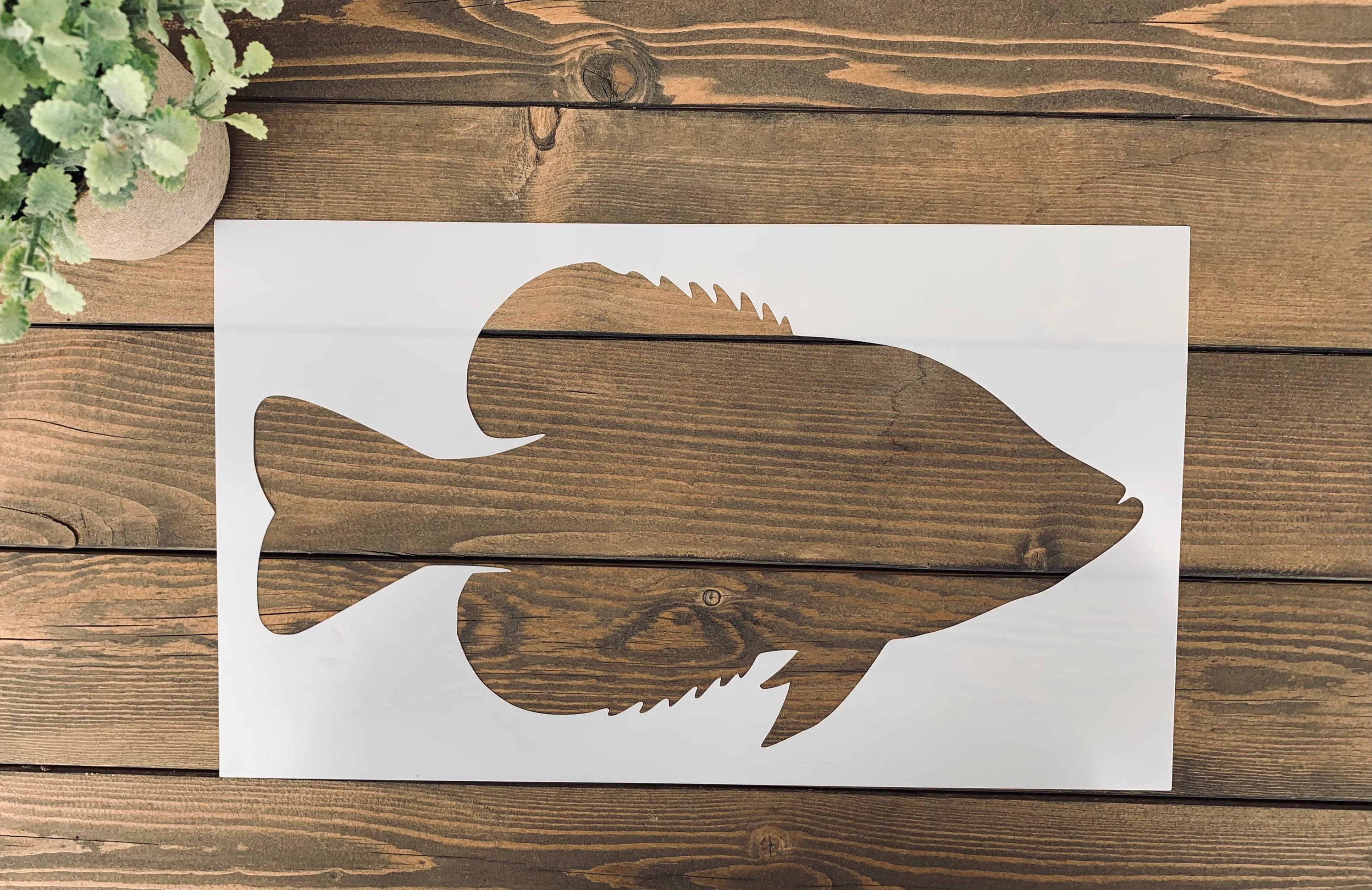 Reusable Crappie Fish Stencil Reusable Fish Stencil Fishing Etsy