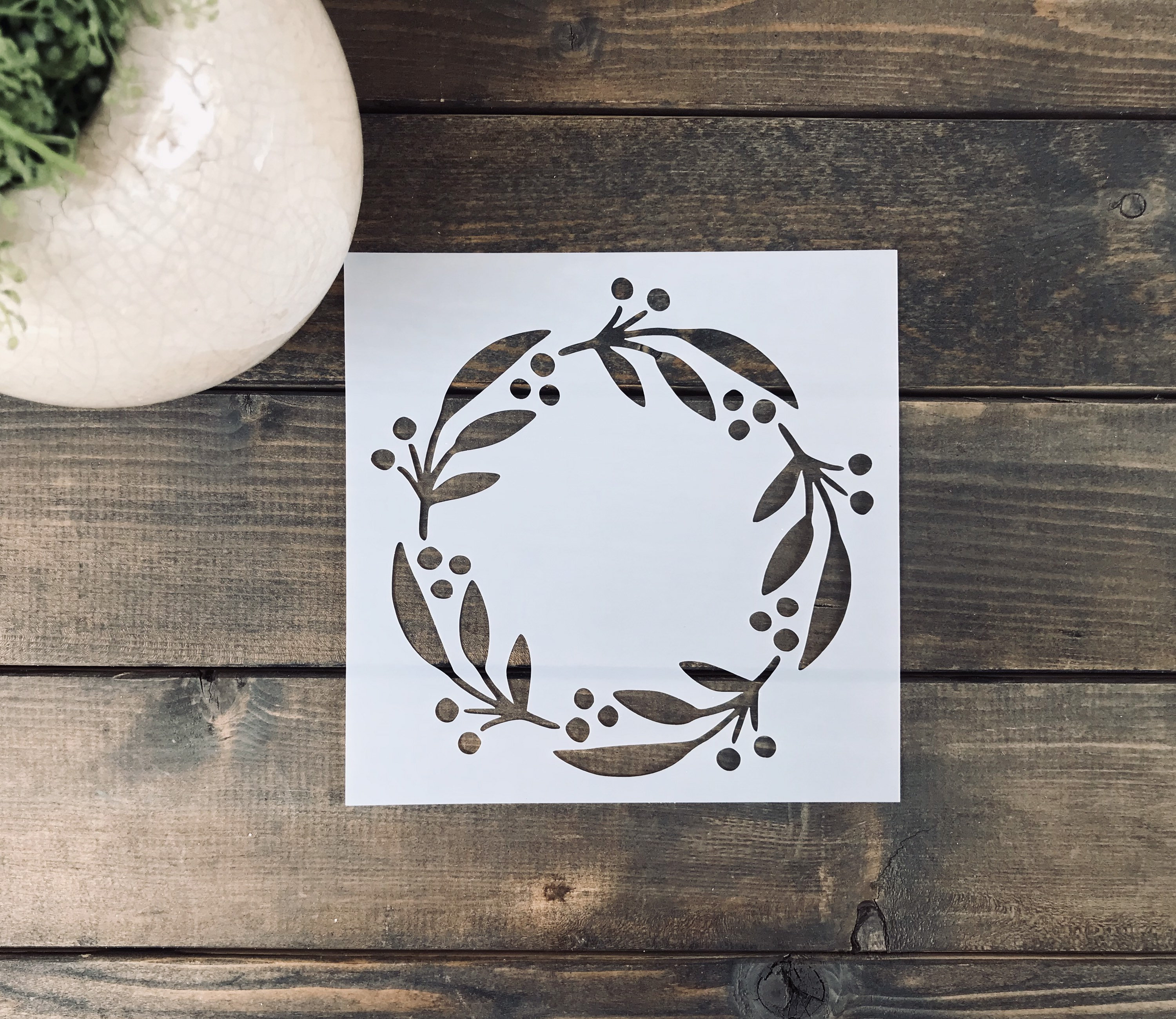 Reusable Wreath Stencil Bundledecorative Wreath Stencil Etsy
