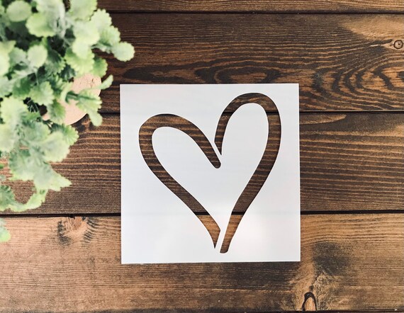 9 Pieces Valentine's Day Heart Stencils Reusable Love Heart Stencil  Template Plastic Heart Stencils for Painting on Wood Wall Canvas Greeting  Card
