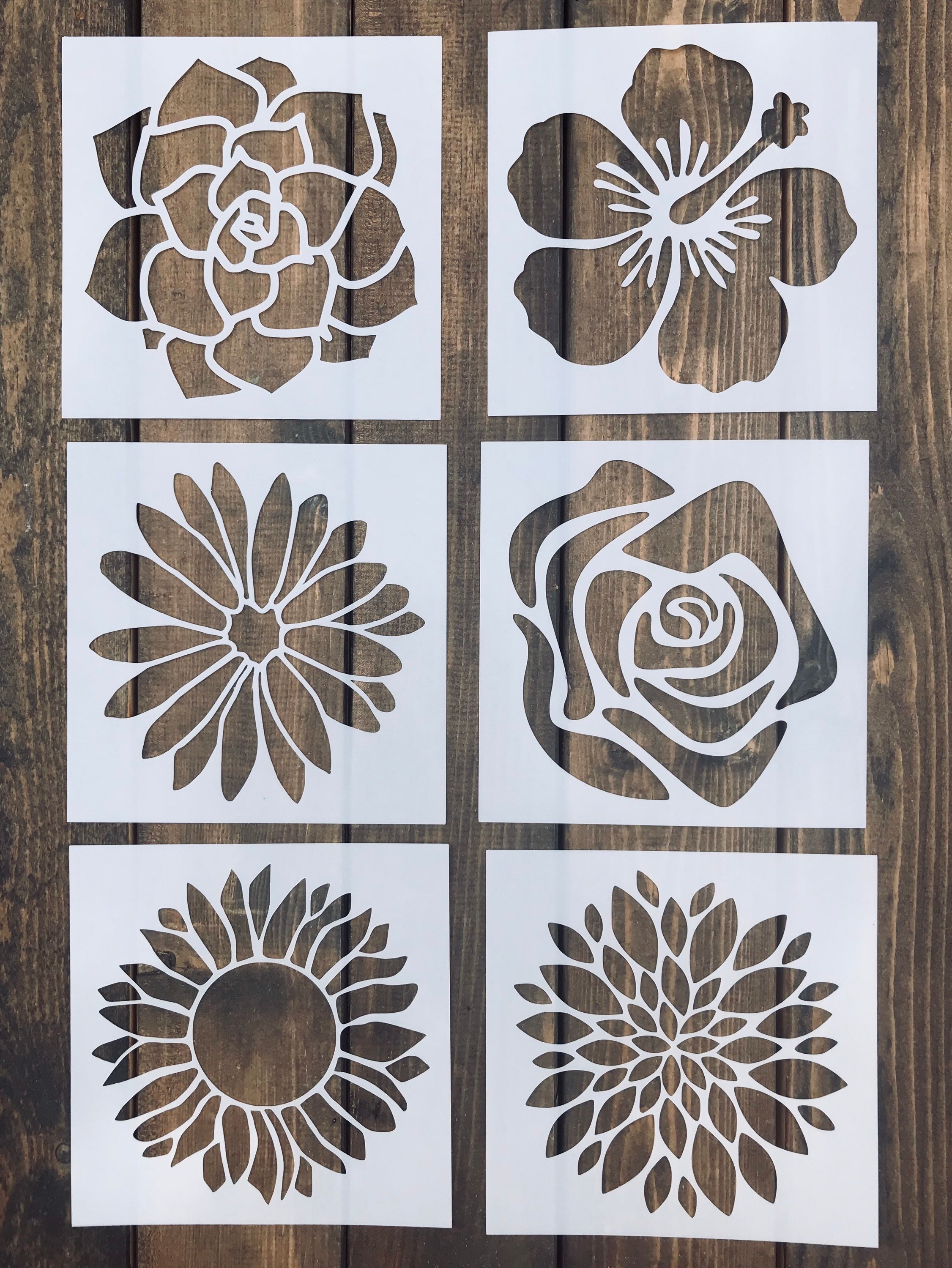 Reusable Rose Flower Stencil, Flower Stencils for Painting, Mothers Day  Stencils, Reusable Floral Stencils, Flower Stencil for Wood Signs 