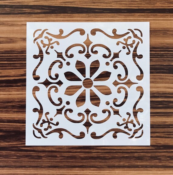 Reusable Tile StencilDecorative Tile Stencil Floor Tile | Etsy