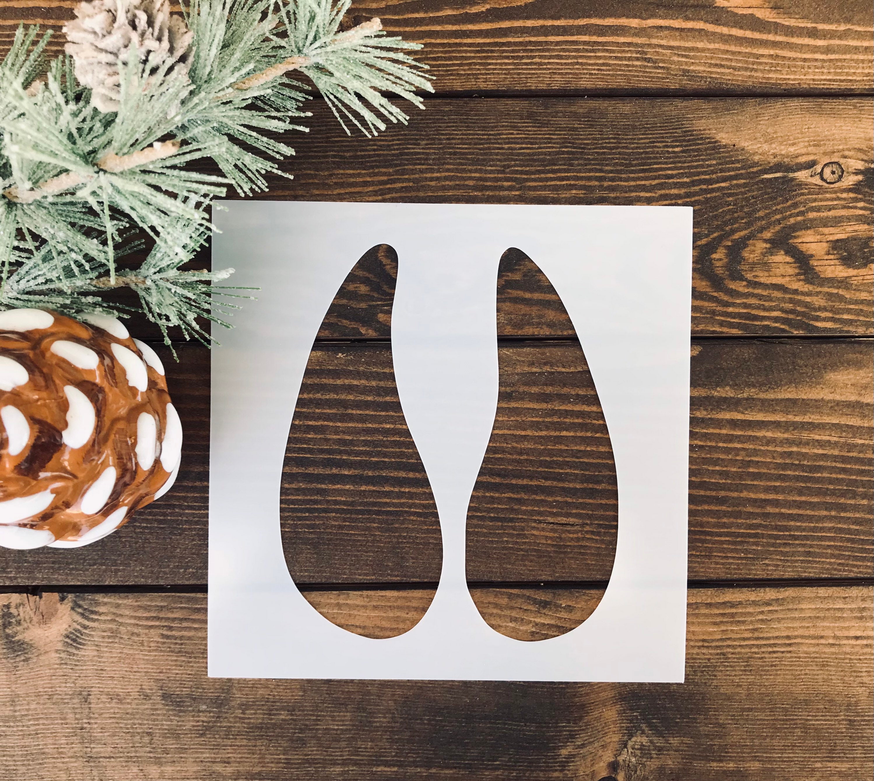 Reindeer Antler 2 Reusable Mylar Stencil - Art Craft Supplies 4 Inch
