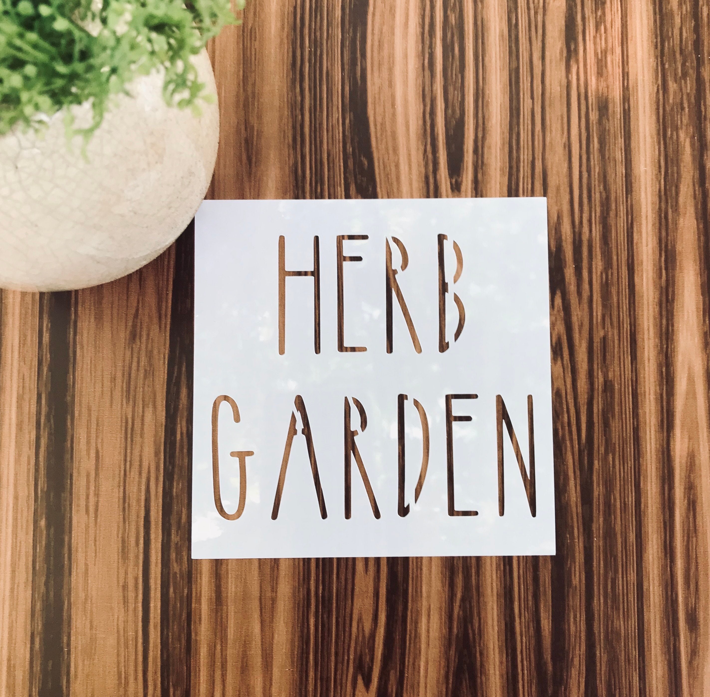 Stencil Herb Garden Stencil Plant Mini Sign Stencil Gift Etsy