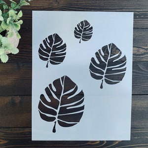 Stencil, Reusable Monstera Leaf Stencil Sheet, Tropical Leaf Stencil, Palm Leaf Stencil, Plant Leaf Stencil, Leaf Stencil, Plant Stencil