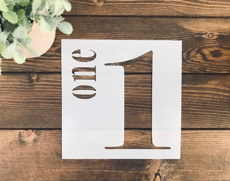 Stencil Reusable Number One Stencil Number 1 Stencil - Etsy