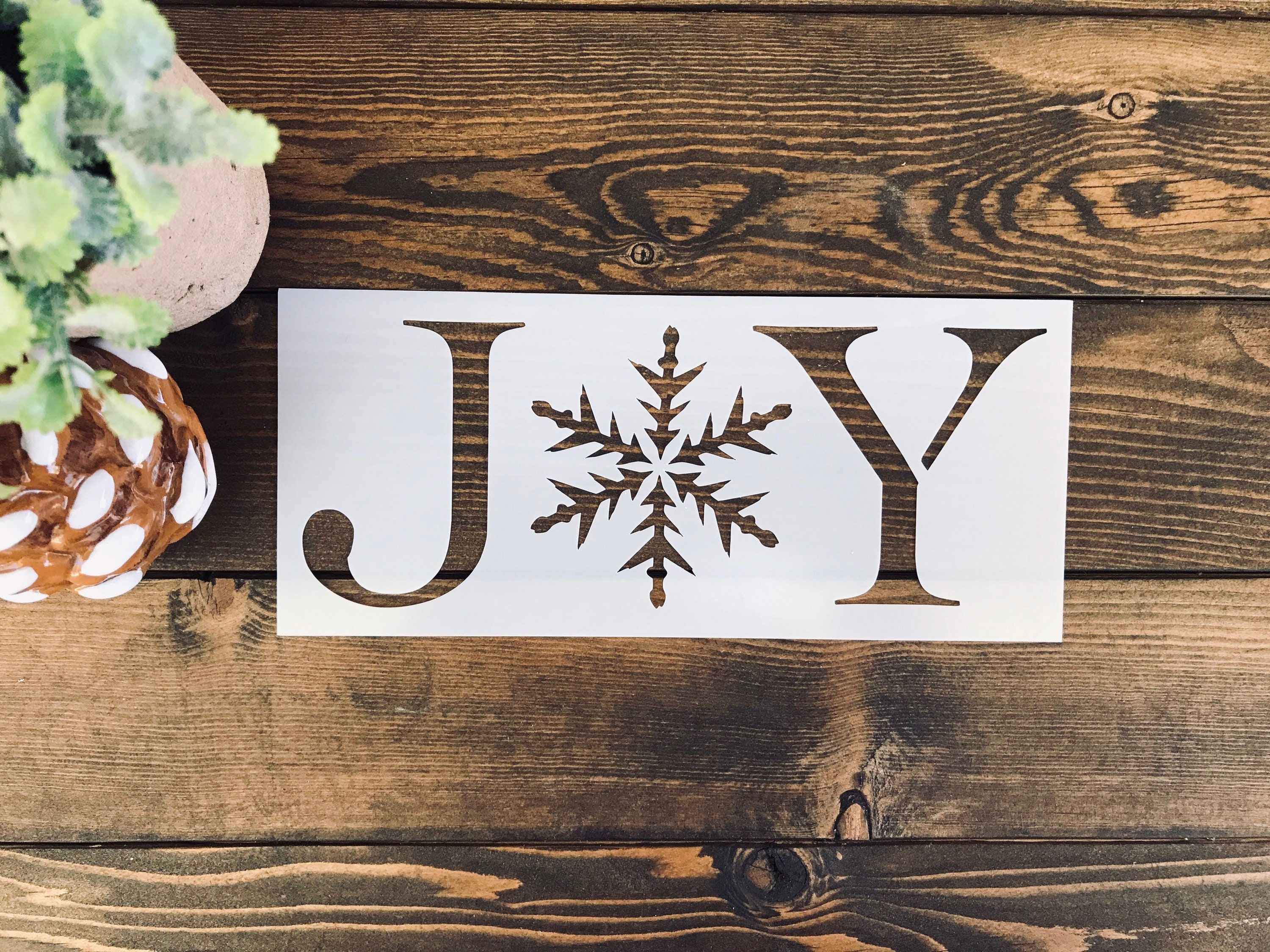 Stencil Reusable Joy Stencil Joy With Snowflake Stencil Joy Etsy stencil-reusable-joy-stencil-joy-with-snowflake-stencil-joy-etsy