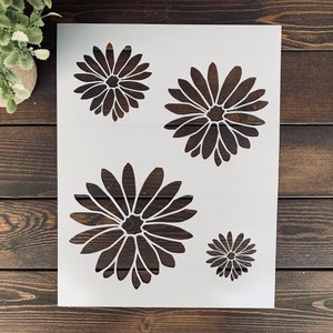 Stencil, Reusable Daisy Stencil Sheet, Wild Flower Stencil, Spring Stencil, Spring Themed Stencil, Flower Stencil, Sunflower Stencil
