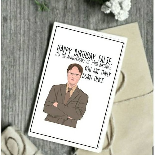 Printable the Office Birthday Card the Office Digital - Etsy