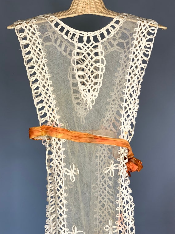 Antique lace dress overlay | Vintage Edwardian / … - image 2