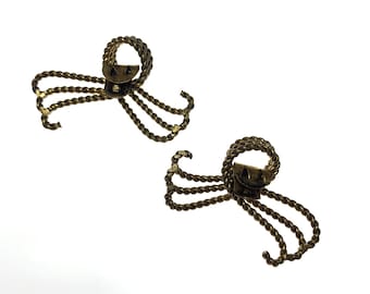 vintage Brass noué, tressé corde style clips de chaussures