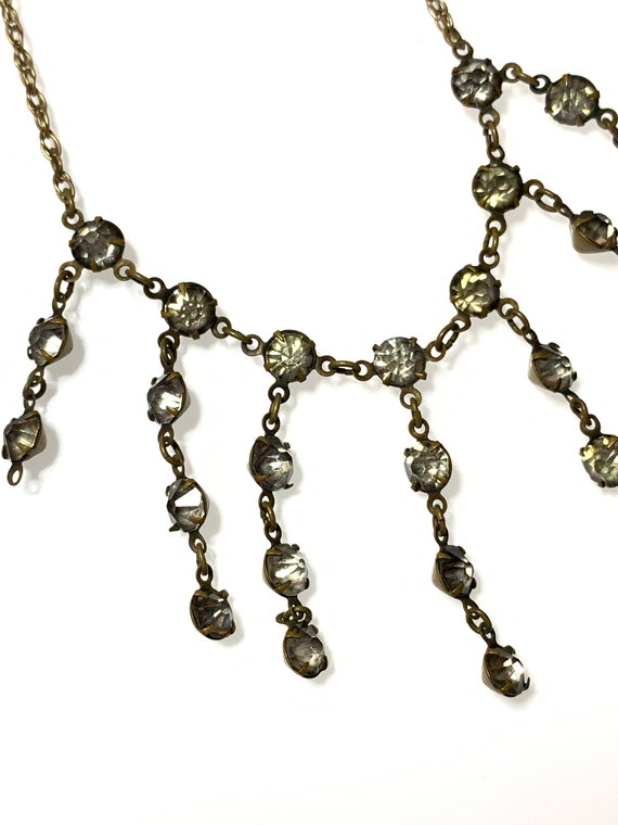 Vintage dangling rhinestone necklace