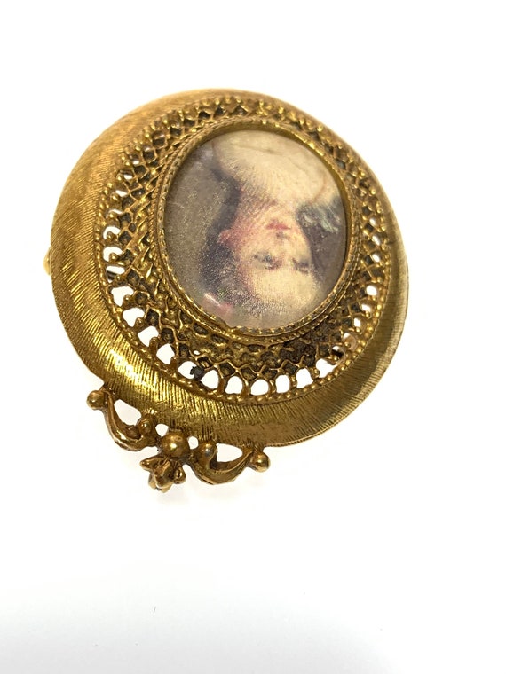 Vintage Florenza portrait brooch / pendant - image 5