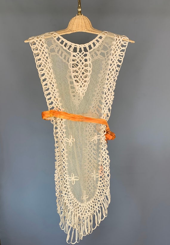 Antique lace dress overlay | Vintage Edwardian / … - image 7