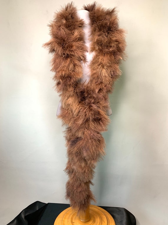 Vintage Brown Ostrich Feather Boa