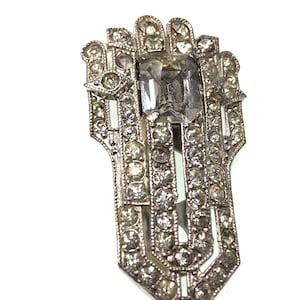Vintage Rhinestone Brooch - 1950&#39;s Beautiful waterfall design