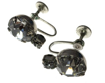 Aretes vintage con tornillo Coro estampado