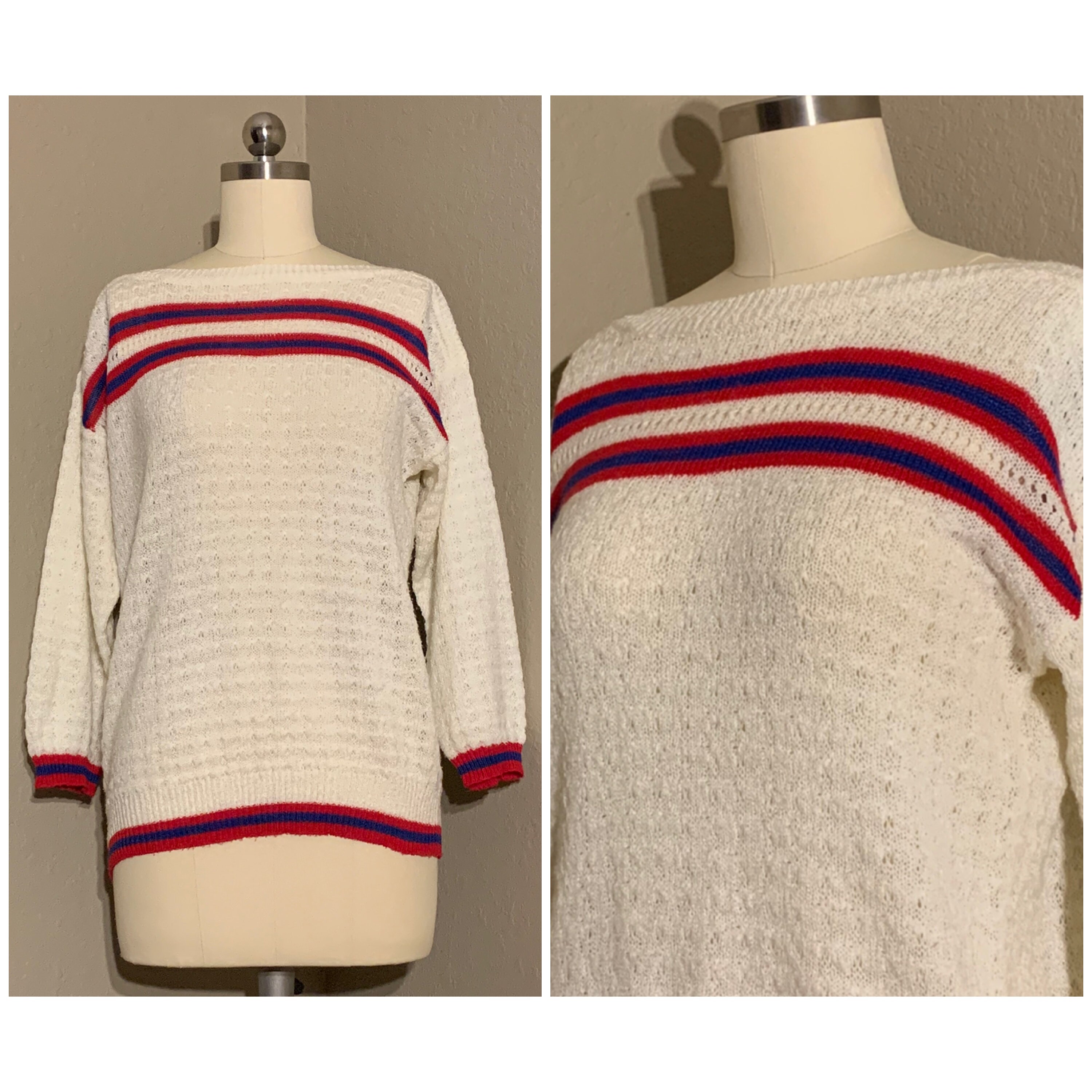 トップス 1980's Italian Navy Boat Neck Sweater 1980's Italian Navy Boat Neck Sweater | Daily Dress Market