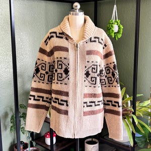 Vintage 70’s Big Lebowski Pendleton Sweater, Wool, Zipper, Men's Medium M
