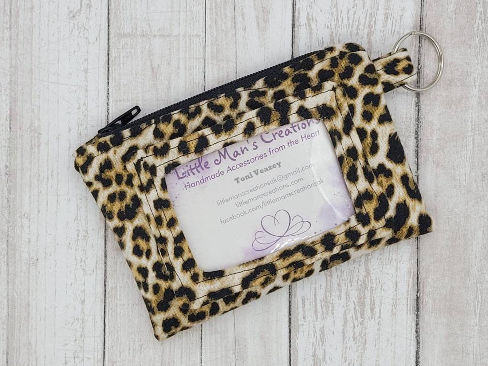 Cheetah Wallet ID Wallet Wristlet Leopard Key Fob Wristlet Etsy