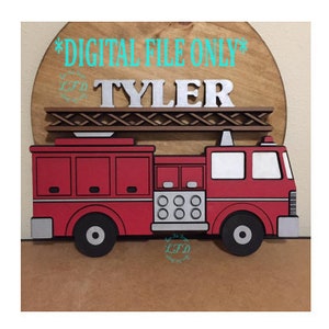 Firetruck Name Sign