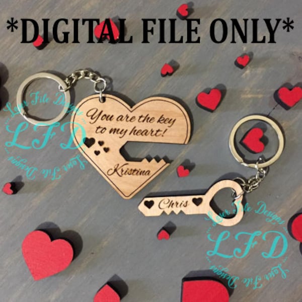 Couple's Key Chain - You are the key to my heart - DIGITAL FILE