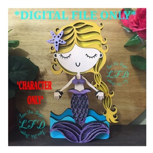 Freestanding Mermaid with Ponytail - CHARACTER ONLY -