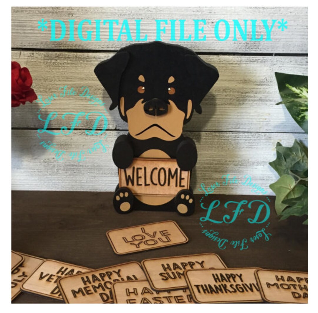 Starting Soon Rottweiler Sign Freestanding ROTTWEILER With Interchangeable Signs - Etsy