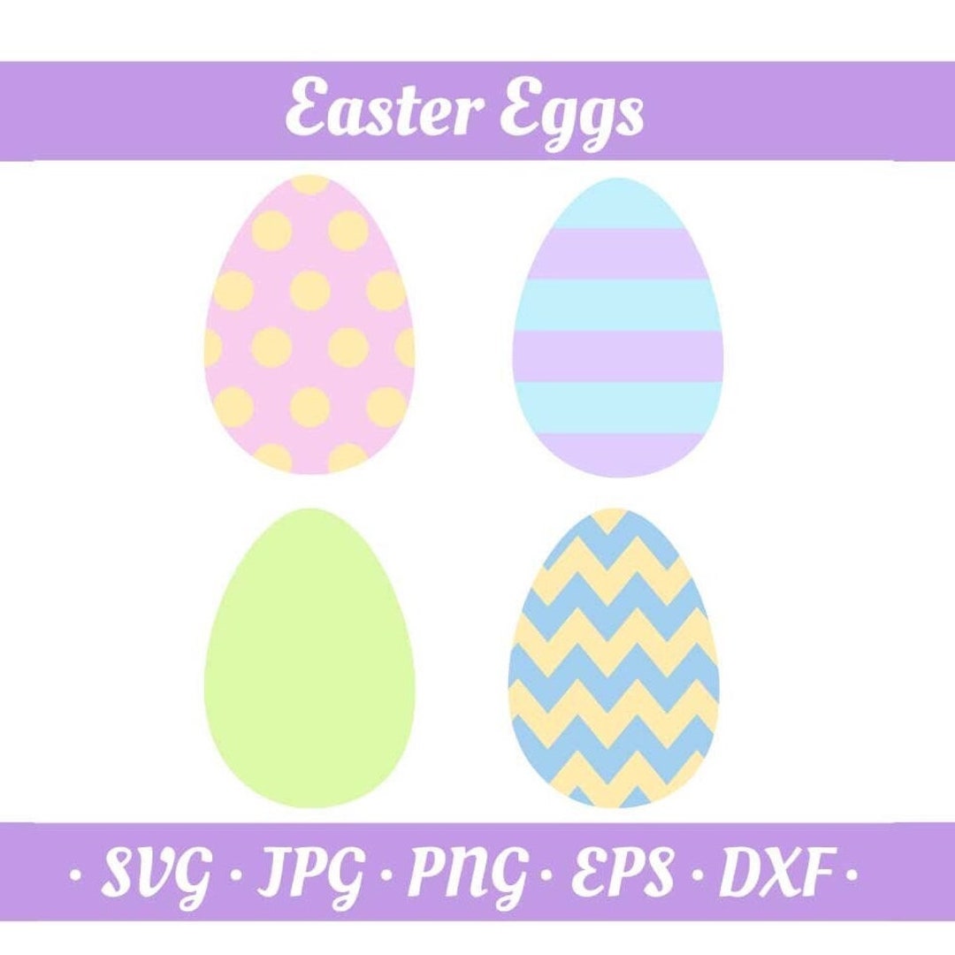Easter Eggs SVG Jpg Png Eps Dxf - Etsy UK