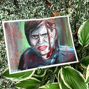 Ellie Original Gouche Painting The Last Of Us 2