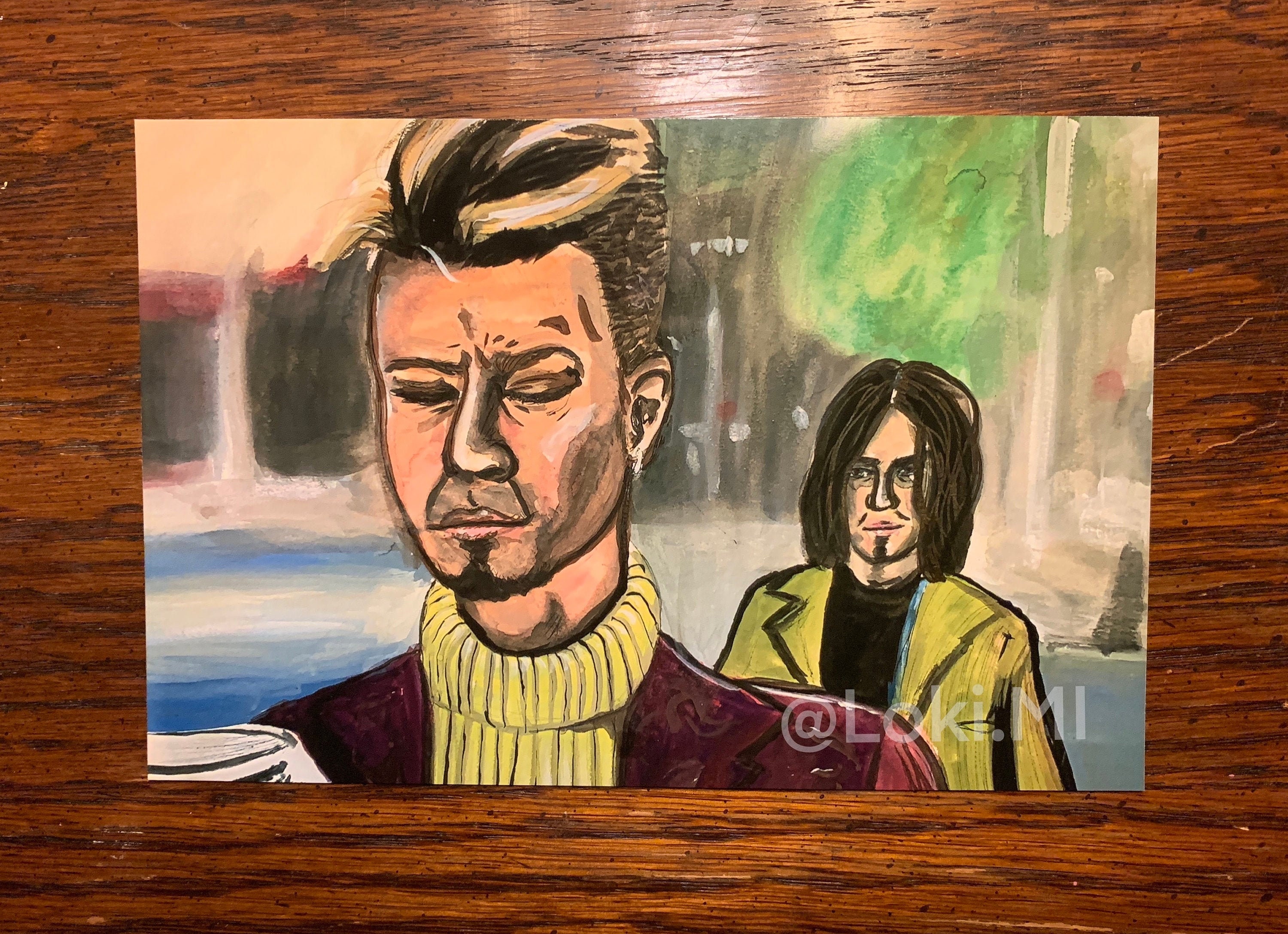 Bowie and Reznor “i'm Afraid of Americans” Mini Print - Etsy