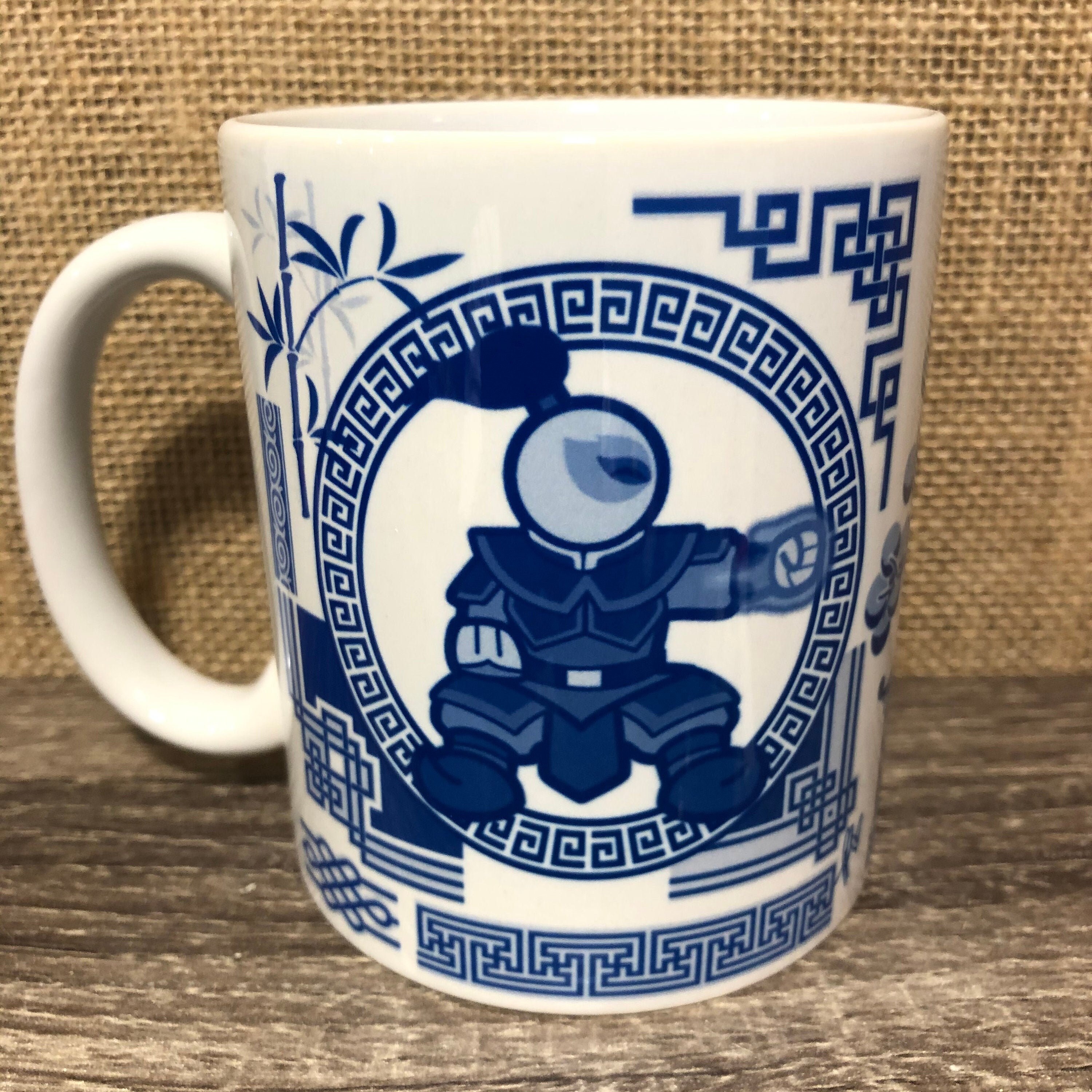 Zuko and Iroh Dragon of the West Blue Willow inspired mug, 11oz Ceram…