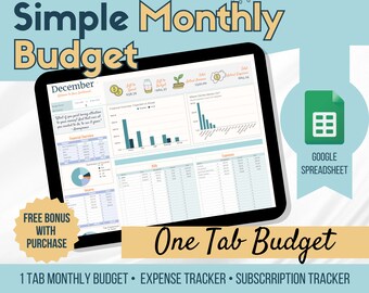 Simple Monthly Budget - By Paycheck Edition, Monthly Budget Spreadsheet, Budget Planner with Expense Tracker, Budget Template, Google Sheets