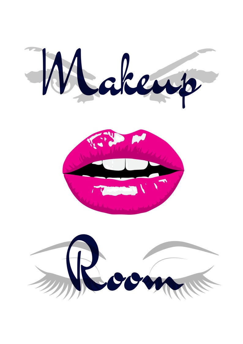 Makeup print makeup room makeup printables digital | Etsy