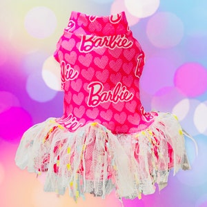 BARBIE GIRL DRESS*Flirty Dress for Small Dogs*Handmade Clothes for Yorkies*Small Dog Summer Dress*Trendy Dress for Small Dogs*Small Girl Dog