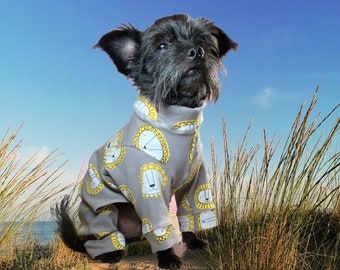 KING Of The JUNGLE Jammies*Small Dog Summer Weight Jammies*Small Dog Cotton PJs *Yorkie Onesie*Chinese Crested Onesie*Summer Dog Clothes
