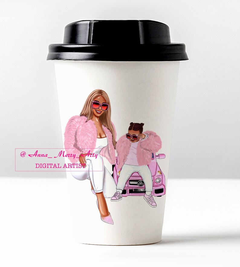 Cool girls clipart Fashion illustration Girls clipart fashion clipart Mom and daughter clipart Digital illustration