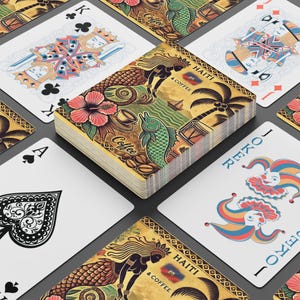 Juego de cartas de póquer de inspiración haitiana