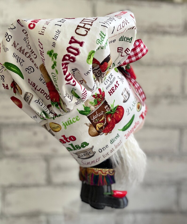 Spicy Cowboy Chili Chef Gnome Bakers Chili Hat Gnome Kitchen Gnome ...