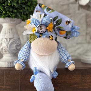 Bumblebee Be Kind Bearded Gnome - Slouchy Bee Hat - Kitchen/Farmhouse Gnome - Tiered Tray Gnome - Bumblbee Gnome - Summer Gnome