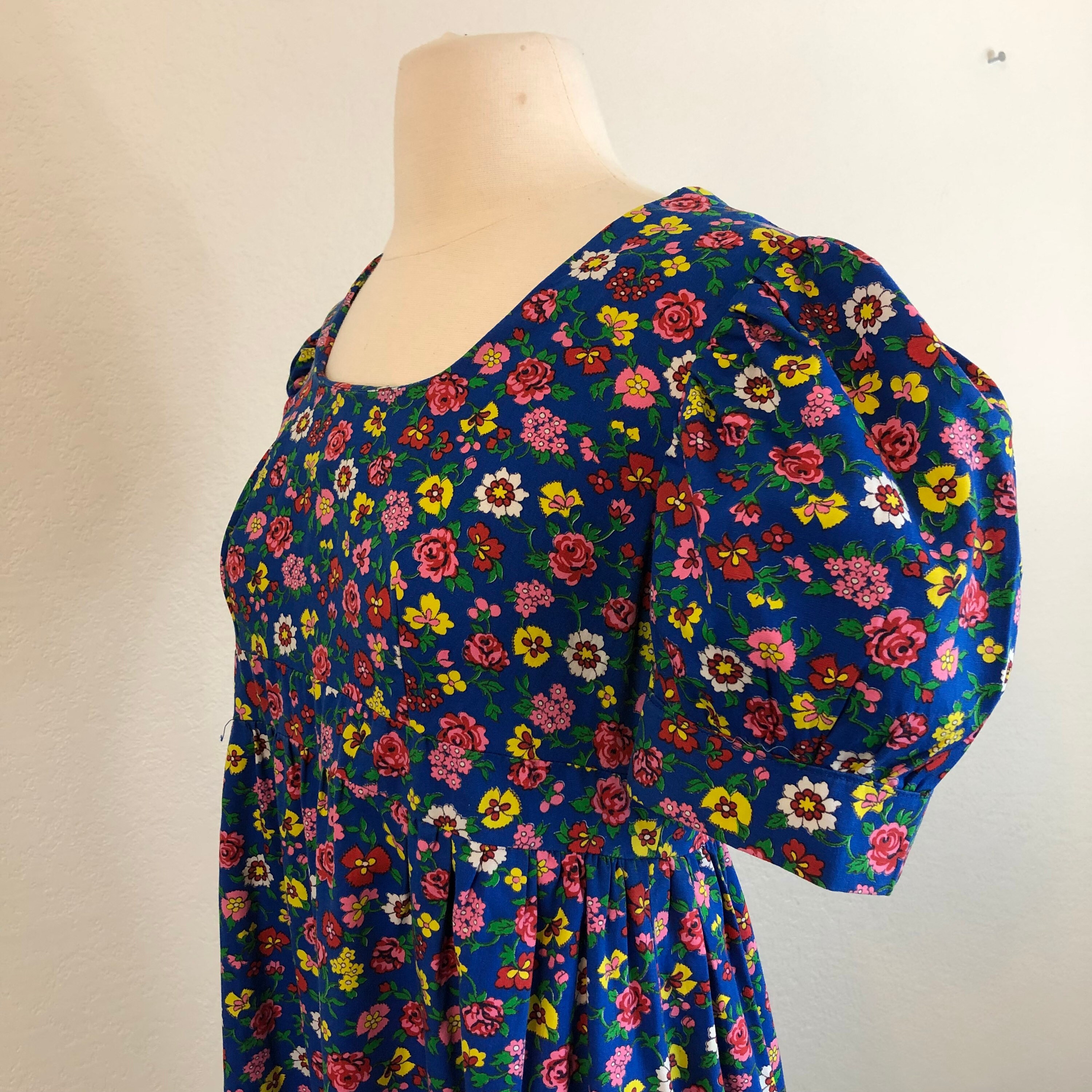 1960s Flower Power Meets Edwardian Maxi Dress - Etsy