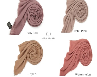 Premium Cotton Scarf | Hijab Crinkle Cotton | Crinkle Cotton Headscarf | Hijab Crinkle Cotton| Headscarf